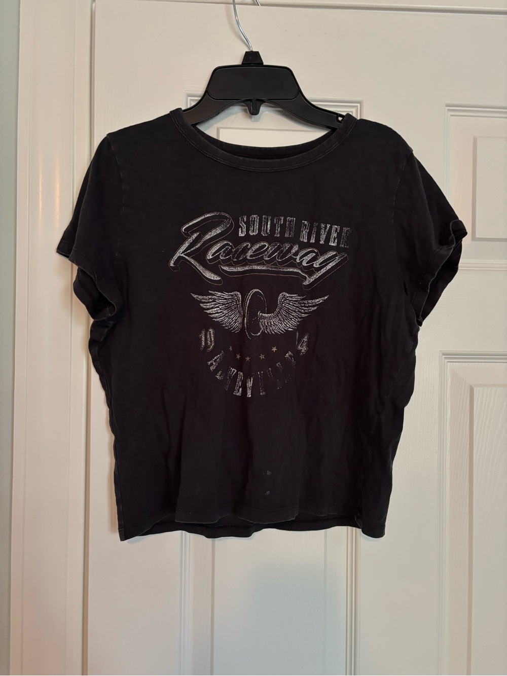 Dark gray Graphic Racing Short-Sleeve Women's Tee